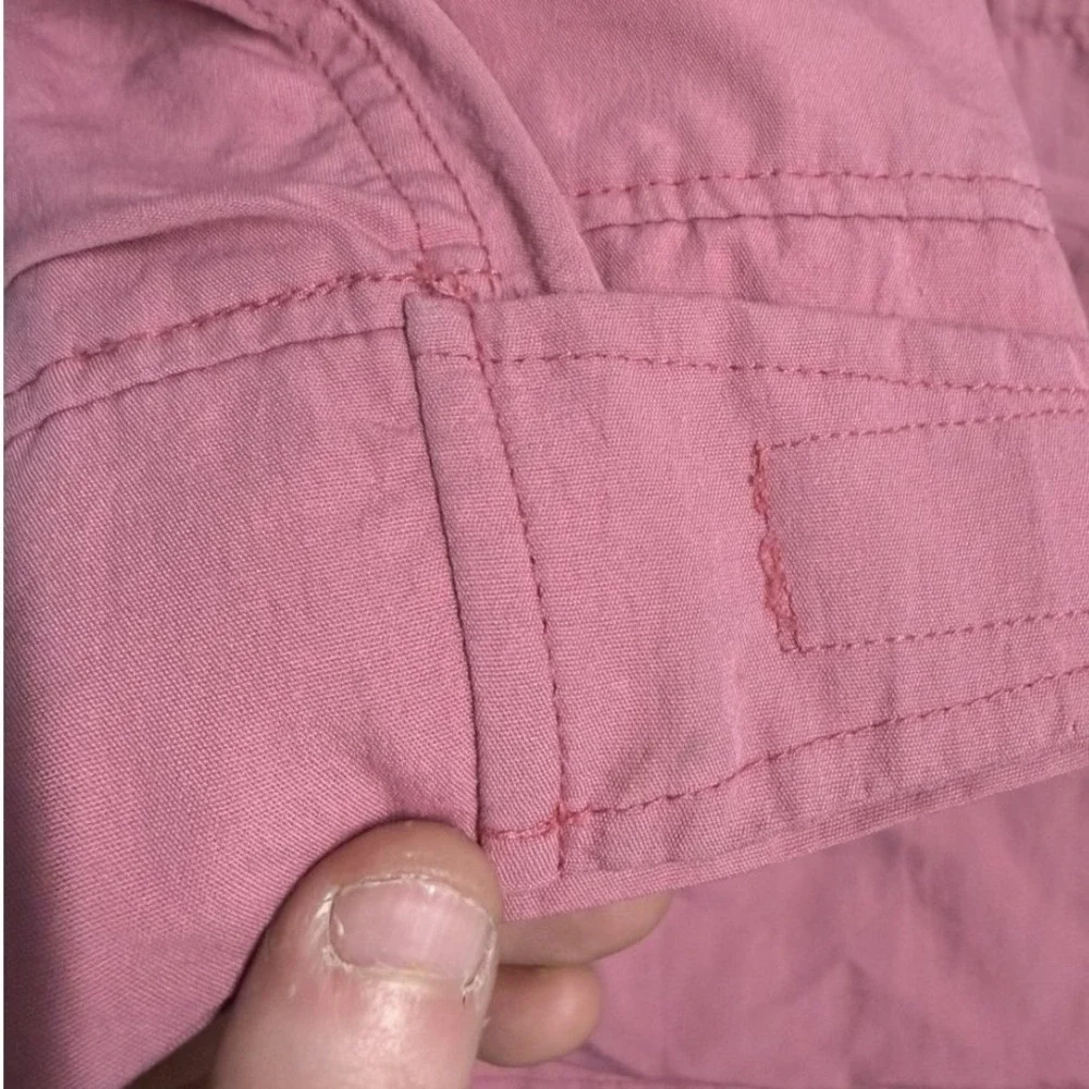 Vintage woolrich Pink Utility Parka Jacket‎ Plaid Lined Hooded Field Coat Rose
